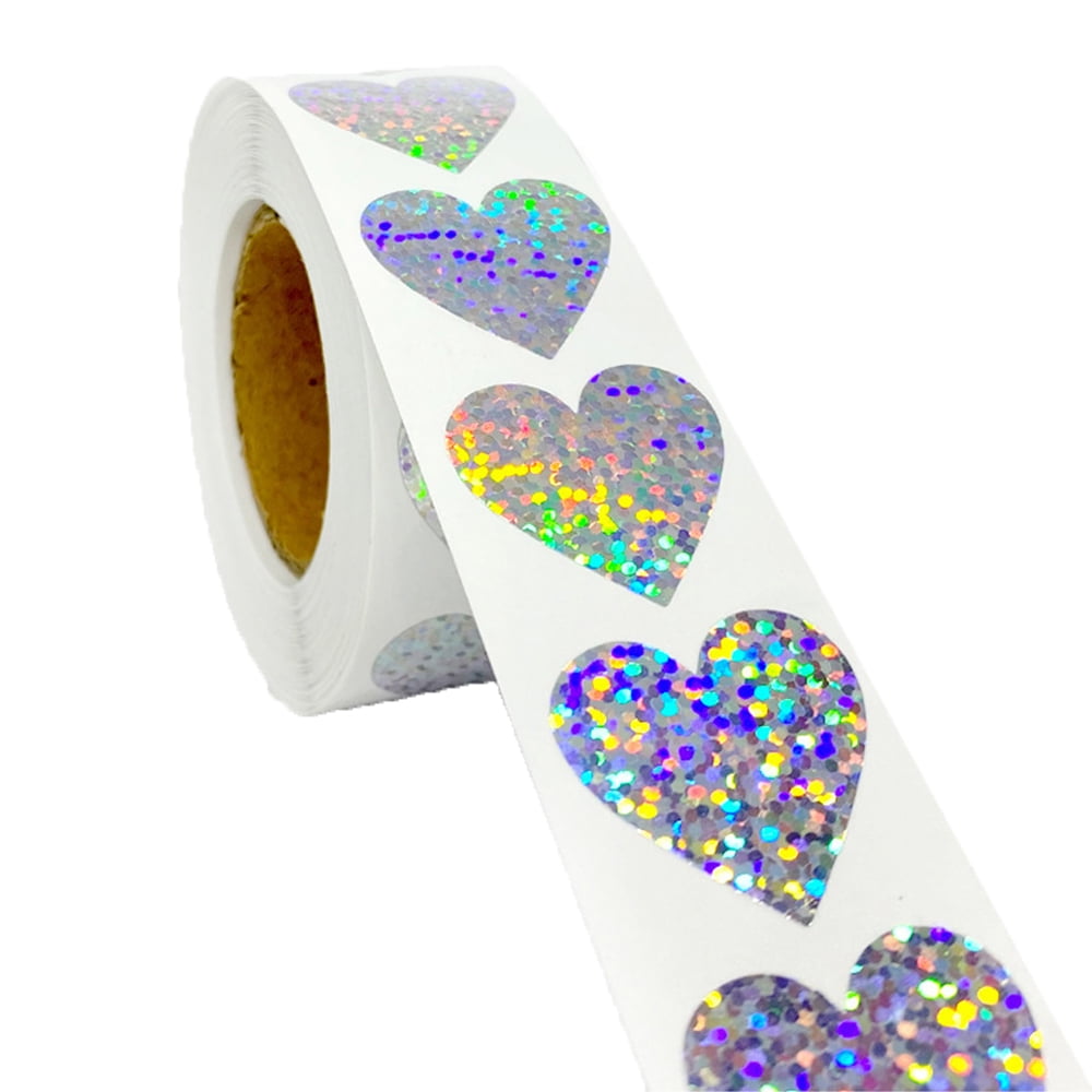  3000Pcs/50 Sheets Glitter Heart Stickers for Reward