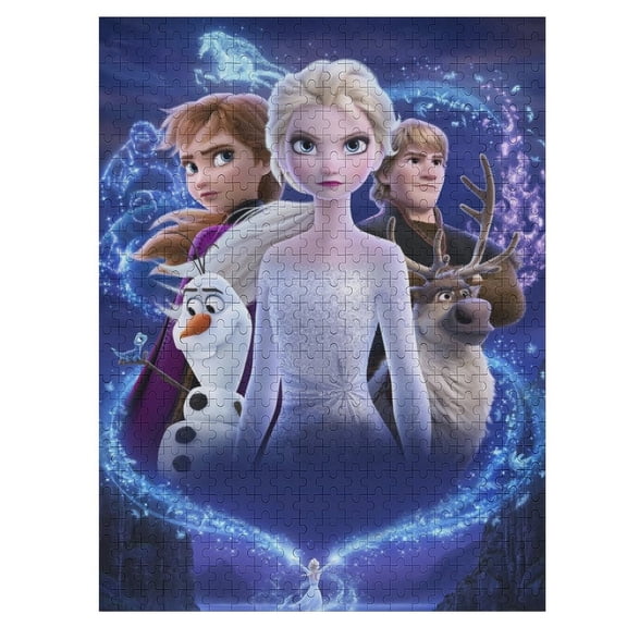500 PCS Jigsaw Puzzle Frozen Cartoon Wooden Puzzle Challenging Game Fun Artwork For Family Friends Gifts