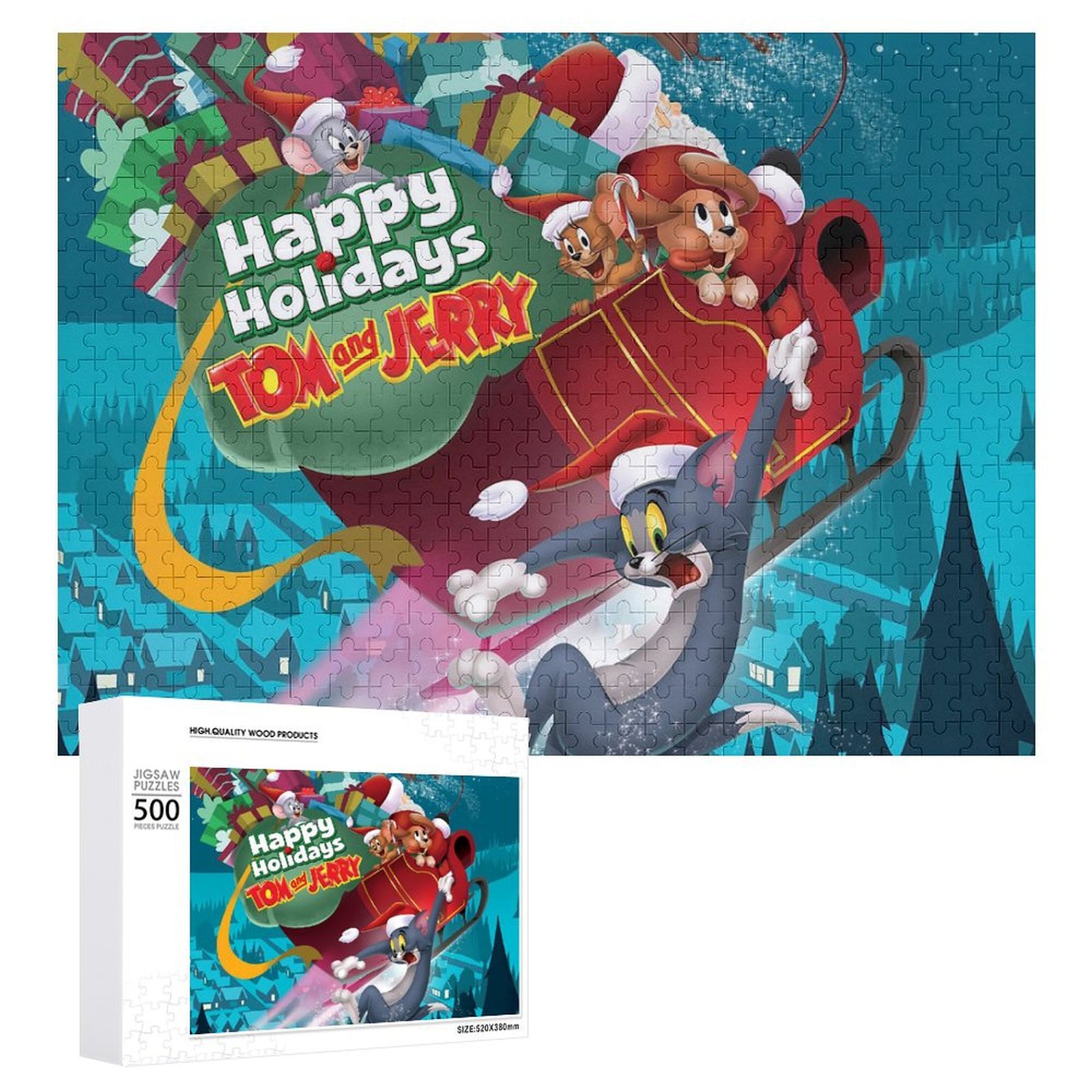 500 PCS Jigsaw Puzzle - Tom And Jerry Puzzle Enthusiasts - Walmart.com