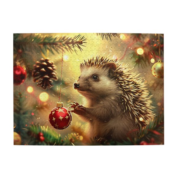 500 PCS Lovely little hedgehog Wooden puzzles for adults 500 piece,Stunning Artwork of Adults,High difficulty puzzle,Gift for hedgehog & Puzzle Lover,Creative Activity Hobbies for Adults,Fun Puzzle