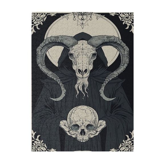 500 PCS Medieval retro Sheep Wizard Wooden jigsaw puzzles 500 Piece,Wonderful imagination,Relax yourself,Funny Artwork for Adults,Creative Activity Hobbies for Adults,Unique and Beautiful Design