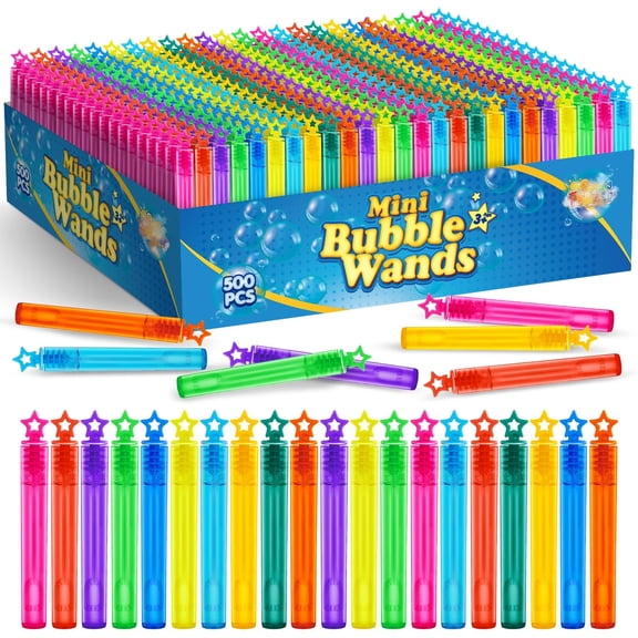 500 PCS Mini Bubble Wands,Bubble Maker Toys for Kids,Summer Outdoor Bubble Activities,Bubble Party Favors Assortment Toys for Kids Party Favor Supply, Themed Birthday,10 Colors