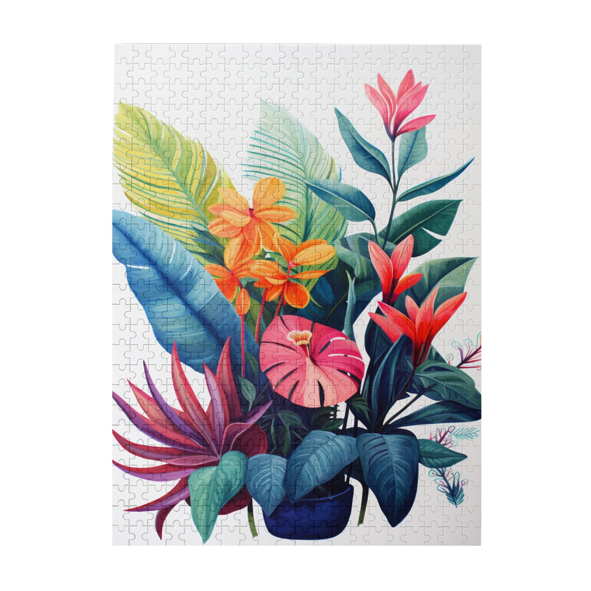 Puzzle Rel 500 PCS Modern Style Potted Plants Flower Wooden Jigsaw Puzzles 500 ...
