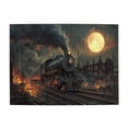 thumbnail image 1 of 500 PCS Moonlight Steam Train Puzzles For Adults 500 Pieces,Funny Artwork For Adults,Brain Challenge,Vintage Style Ghastly Train Wooden High Difficulty Puzzle,Creative Activity Hobbies For Adults, 1 of 6