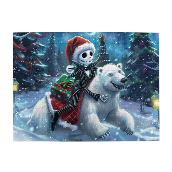 500 PCS Muppet Man and White Bear 500 Piece Wooden Puzzle,Modern Art Muppet Man and White Bear Adults Puzzle,Impossible Hard Difficult Challenging Puzzles for Adults,for Puzzle Lovers,Funny Puzzle