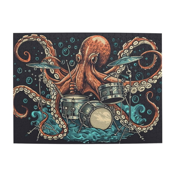 500 PCS Music Time of squid 500 Piece Wooden Puzzle,Stunning Artwork of Adults,Challenging Brain Exercise,Exquisite Music Time of squid Puzzle,Gift for Puzzle & squid Lovers,Stress relieving puzzle