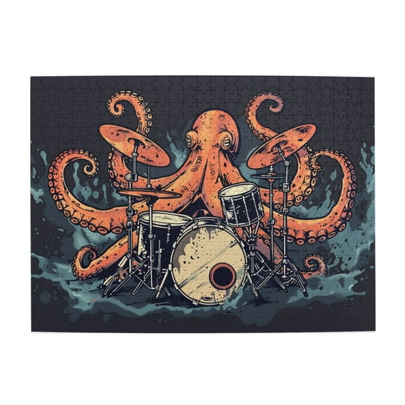 500 PCS Music Time of squid jigsaw Wooden puzzles 500 pieces,Unique Artwork for Adults,Gift for squid & Music Lovers,500 Piece Jigsaw Puzzle for Adults Challenging Puzzle Perfect for Game Nights
