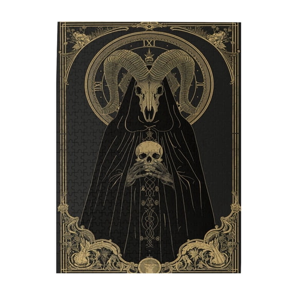 500 PCS Mysterious Sheep Wizard puzzles for adults 500 pieces,Unique Artwork for Adults,Vintage Art Wizard Wooden jigsaw puzzles Game,Wonderful imagination,Creative Activity Hobbies for Adults