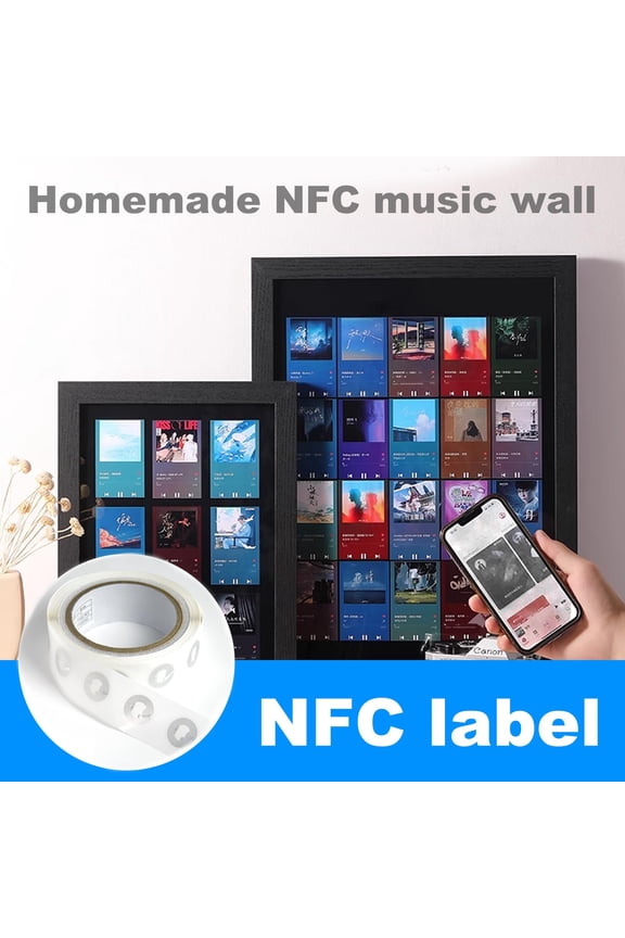 500 PCS NFC Tags, NTAG213 Chip RFID Stickers, Blank Rewritable 137 Bytes Memory, Adhesive Labels for Smartphones Smart Devices, Clear
