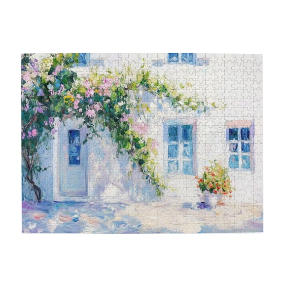 500 PCS Oil Painting Quiet Alley Puzzles For Adults 500 Pieces,Brain Challenge,Impossible Hard Difficult Challenging Puzzles For Adults,Classic Vintage Wooden Puzzle As Home Decor
