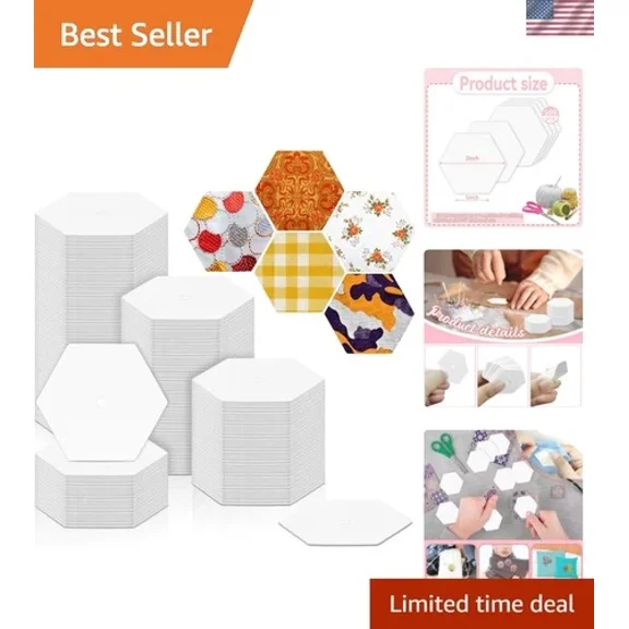500 PCS Paper Piecing 1", Hexagon Quilting Templates for DIY Patchwork Crafts...