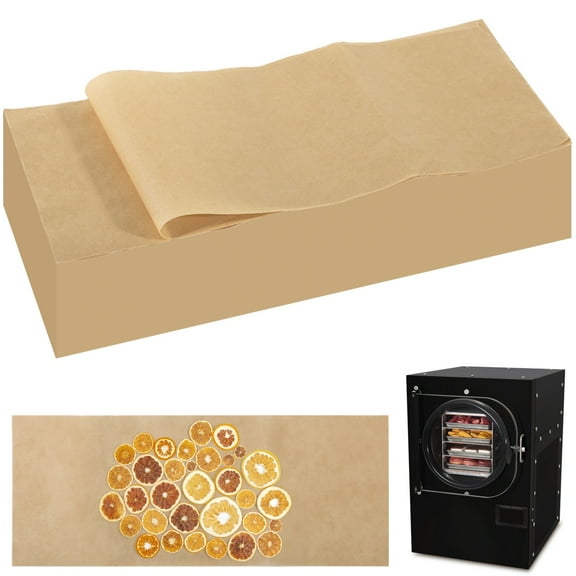 500 PCS Parchment Paper Sheets Compatible with Harvest Right Freeze Dryer, 17 x 6.8 Inches Medium Tray Oil-Absorbing Paper, Non-Stick Precut Parchment Baking Sheets, Freeze Dryer Accessories