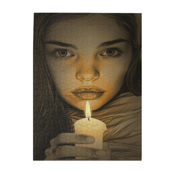 500 PCS 500 Piece Puzzle For Adults Women Who Hold Onto Hope,Challenging Brain Exercise,Unique Artwork For Adults,Beautiful Woman Wooden Puzzle As Home Decor,Creative Activity Hobbies For Adults