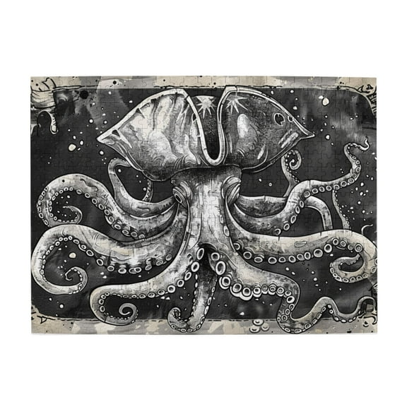 500 PCS Pirate squid jigsaw Wooden puzzles 500 pieces,Funny Pirate squid Modern Art Puzzle,Gift for squid Enthusiast,500 Piece Jigsaw Puzzle for Adults Challenging Puzzle Perfect for Game Nights