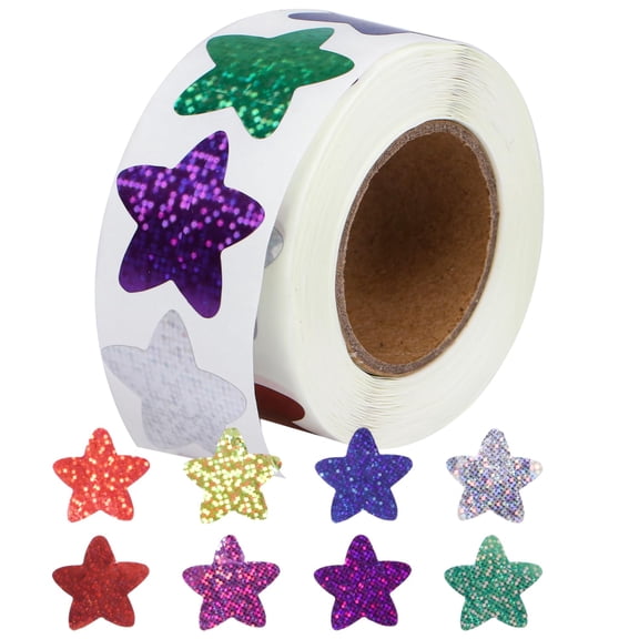 500 PCS Star Stickers Reward Stickers for Kids Self Adhesive Teacher Stickers for Students Metallic Glitter Foil Star Stickers,