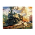 thumbnail image 1 of 500 PCS Steam train & Running Dog 500 piece puzzle for adults,Impossible Hard Difficult Challenging Puzzles for Adults,500 Piece Jigsaw Puzzle for Adults Challenging Puzzle Perfect for Game Nights, 1 of 6