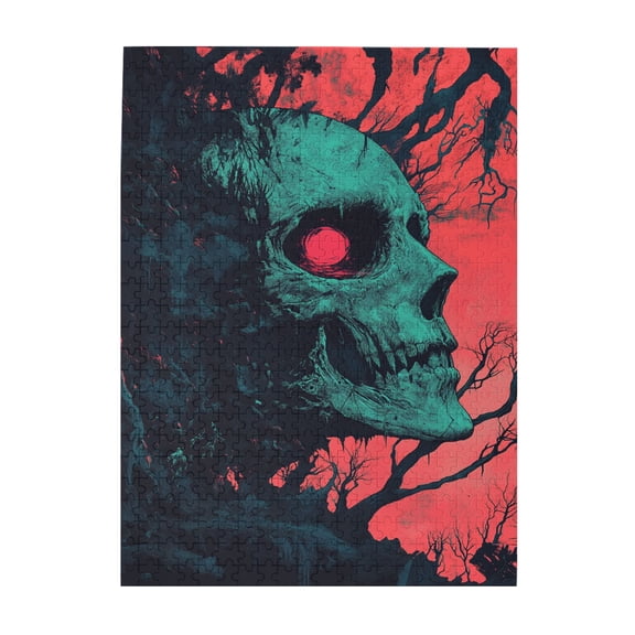 500 PCS Terrifying Skull 500 Piece Puzzle For Adults,Wonderful Imagination,Unique Artwork For Adults,Classic Skull Art Wooden Jigsaw Puzzles Game,For Friends Gifts,Challenging Brain Exercise