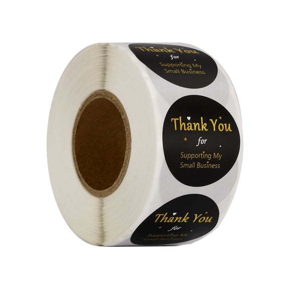 500 PCS Thank You for Supporting My Small Business Stickers, 1.5 Inch Round Waterproof Adhesive Labels for Packaging, Envelopes, Gift Bags, Boxes & Small Business Supplies