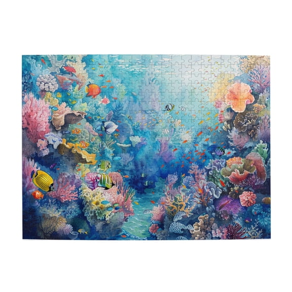 500 PCS Underwater world 500 pieces Wooden Puzzle for Adults,Enchanting Underwater world Modern Style Wood Puzzle,Great for Relaxation and Display for Puzzle Enthusiasts,for Puzzle Enthusiast Gifts