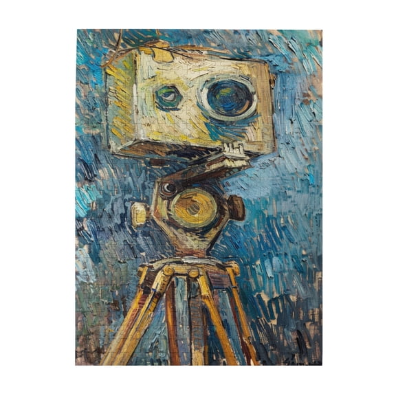 500 PCS Vintage Old Style Camera - 500 Piece Oil Painting Jigsaw Puzzles,Stress Relieving Pleasure,Suitable For Family Leisure And Entertainment Activities,Retro Art Wooden Puzzle