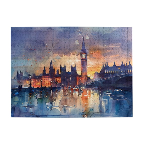 500 PCS Wooden puzzles for adults 500 pieces Big Ben,Unique Artwork for Adults,Charm Landscape Big Ben High difficulty puzzle,Great for Relaxation & Display for Puzzle Lover,Stress relieving puzzle