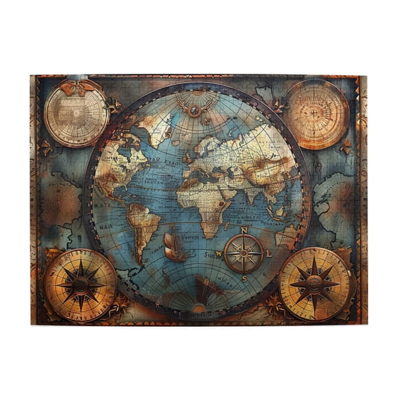 500 PCS jigsaw puzzles 500 pieces Vintage Earth Map,Challenging Brain Exercise,Unique Artwork for Adults,Retro Earth Map Art Puzzle,Great for Relaxation and Display for Puzzle Lovers,Funny Puzzles