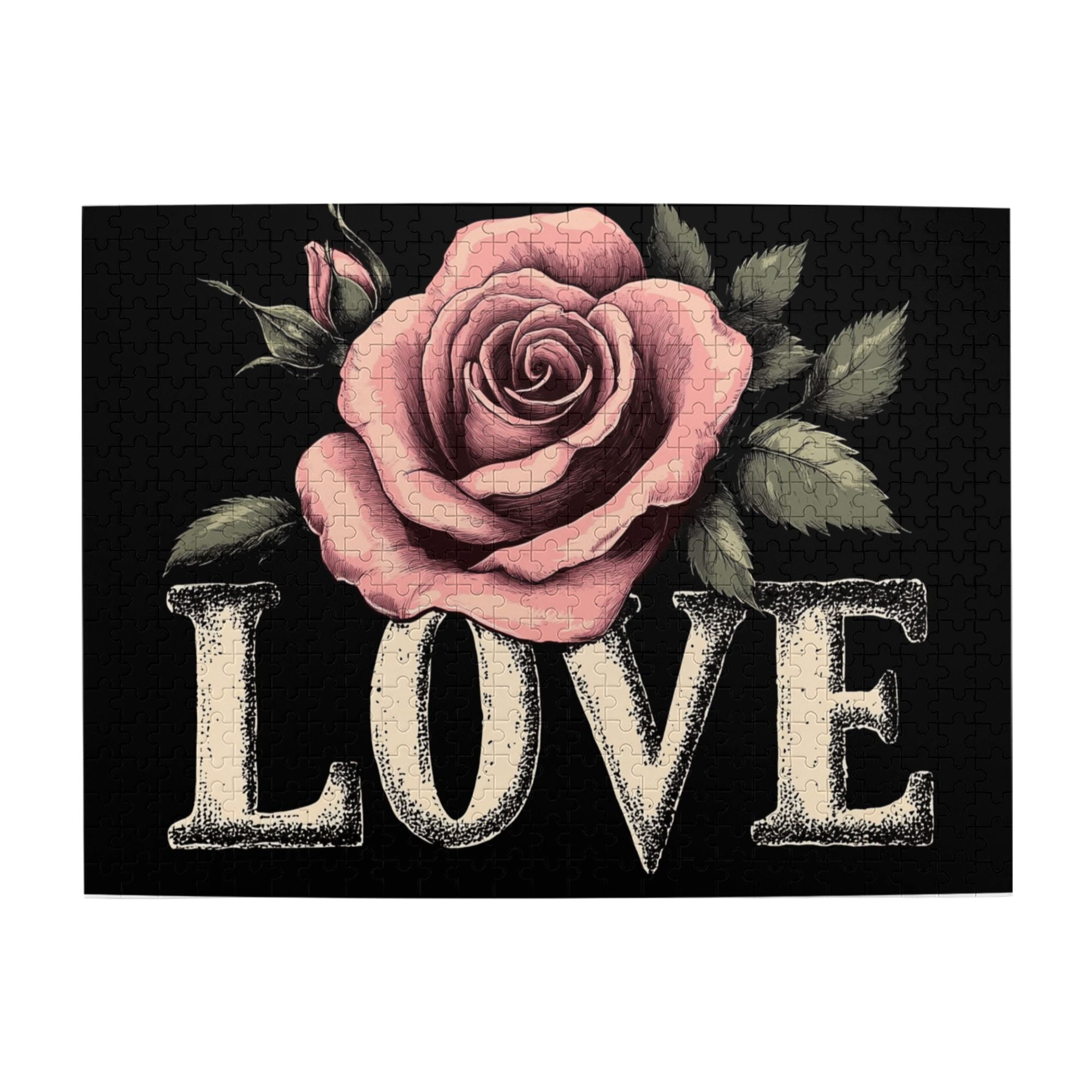 500 PCS 500 piece puzzle for adults Romantic Love Rose,Stress relieving