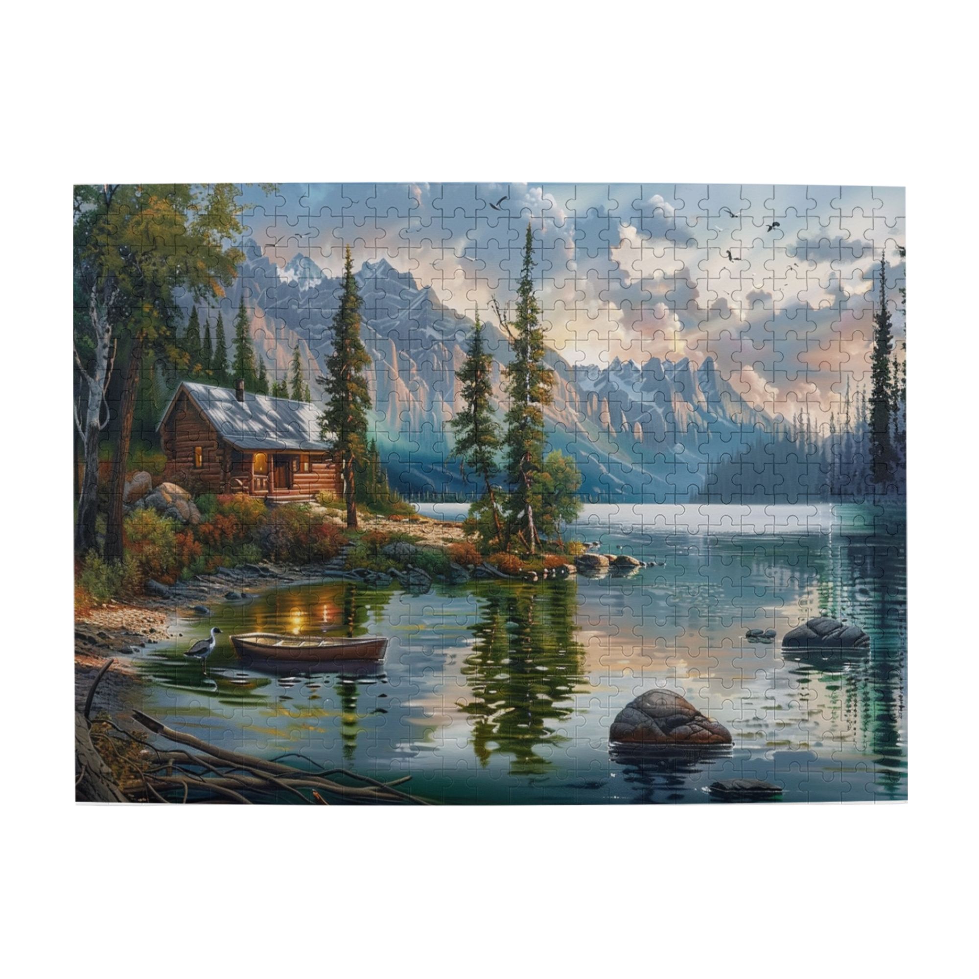 500 PCS Puzzles For Adults 500 Pieces Lakeside Cottage Charm Landscape 