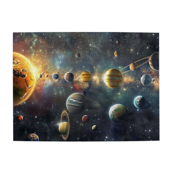500 PCS puzzles for adults 500 pieces solar system Cosmic Planet,Unique Artwork for Adults,Enchanting Cosmic Planet Wooden Puzzle,Great for Relaxation and Display for Puzzle Enthusiasts,Fun Puzzles