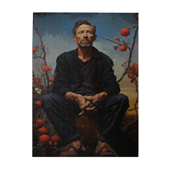 500 PCS vicissitudes of the elderly 500 PCS Jigsaw Puzzles for Adults,Unique Artwork for Adults,Show the traces of time,Every Piece is Unique,Creative Activity Hobbies for Adults,Wooden Puzzle