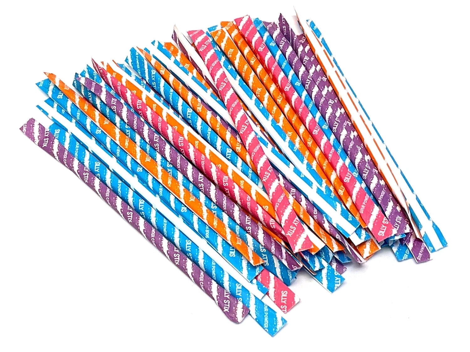 500 PIXY SILLY STIX CANDY - SWEET & SOUR SUGAR FILLED STRAWS - ASSORTED FLAVORS