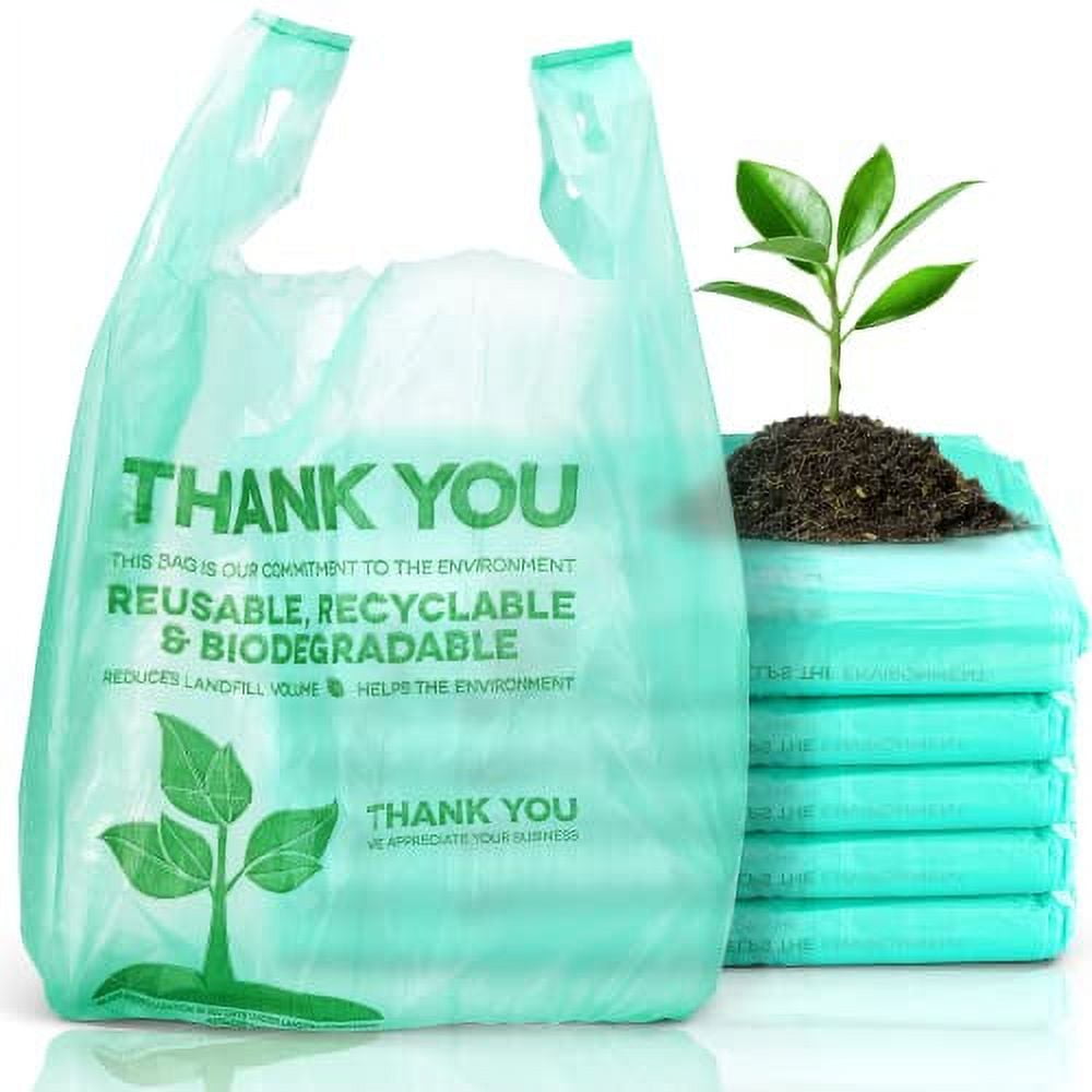 PLA Cornstarch Made 100% Biodegradable Compostable Plastic Bags Logo Design