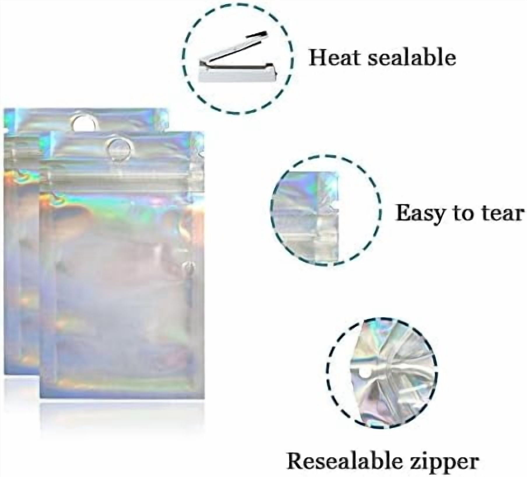 500 Pack 2.3x3.9 inch (Inside Size 1.9x2.5 inch) Resealable Foil Pouch ...