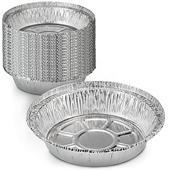 [500 Pack] 7 Inch Round Aluminum Foil Pans - 24 Oz