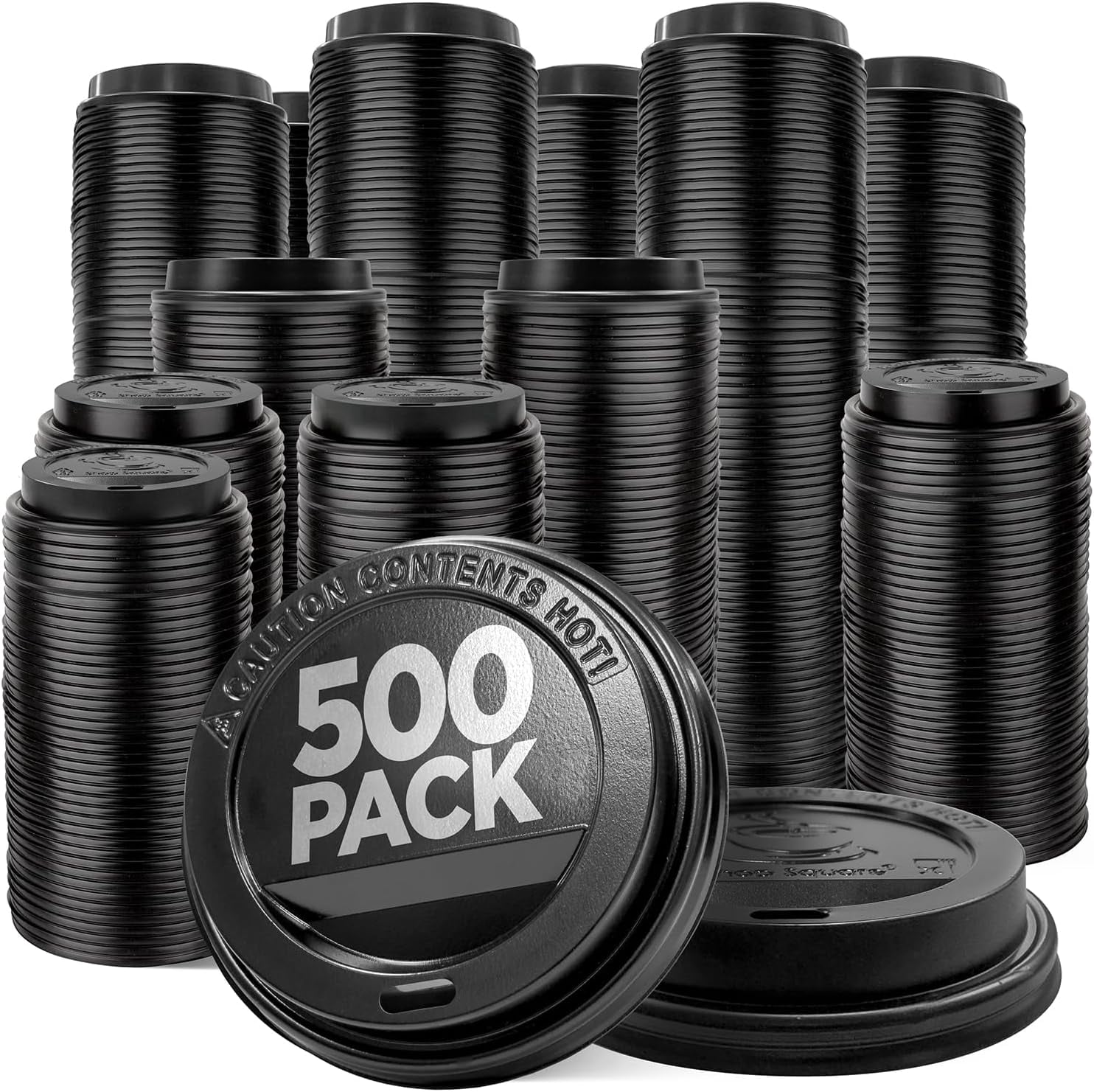 (500-Pack) Coffee Cup Lids - Disposable Coffee Lids for 10, 12, 16, 20 ...