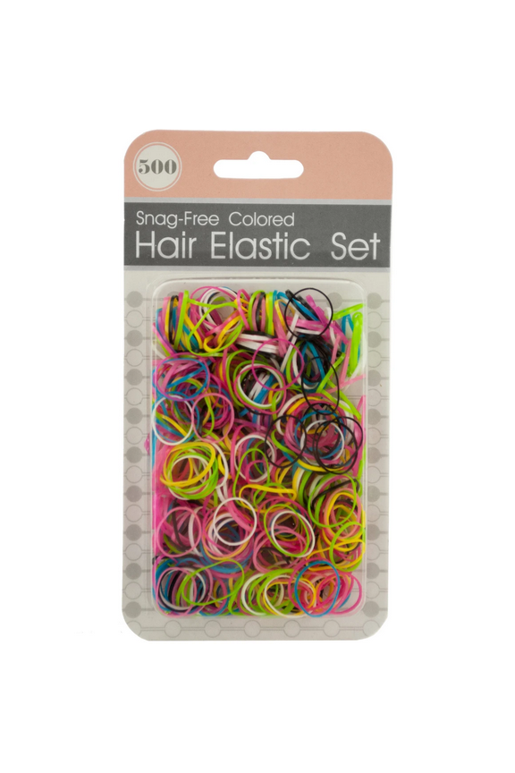500 Pack Colored Hair Elastics Set, Essential for Your Hair Accessory Collection, Secure, Snag Free, Stretchy, and Perfect for Creating Unique Hairstyles While Keeping Hair in Place All Day