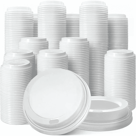 500-Pack Disposable Coffee Cup Lids for 8 10 12 16 20 24 Oz Cups Dome Style for Hot Beverages