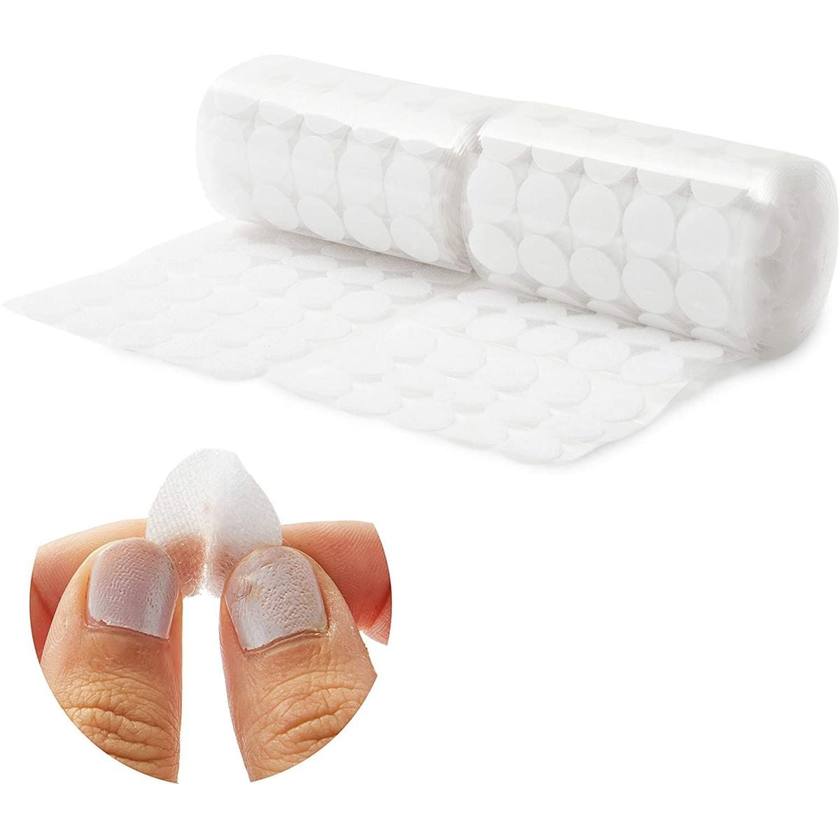 500 Pack Hook and Loop Circles Tape, Shelf Adhesive Dots Stickers for