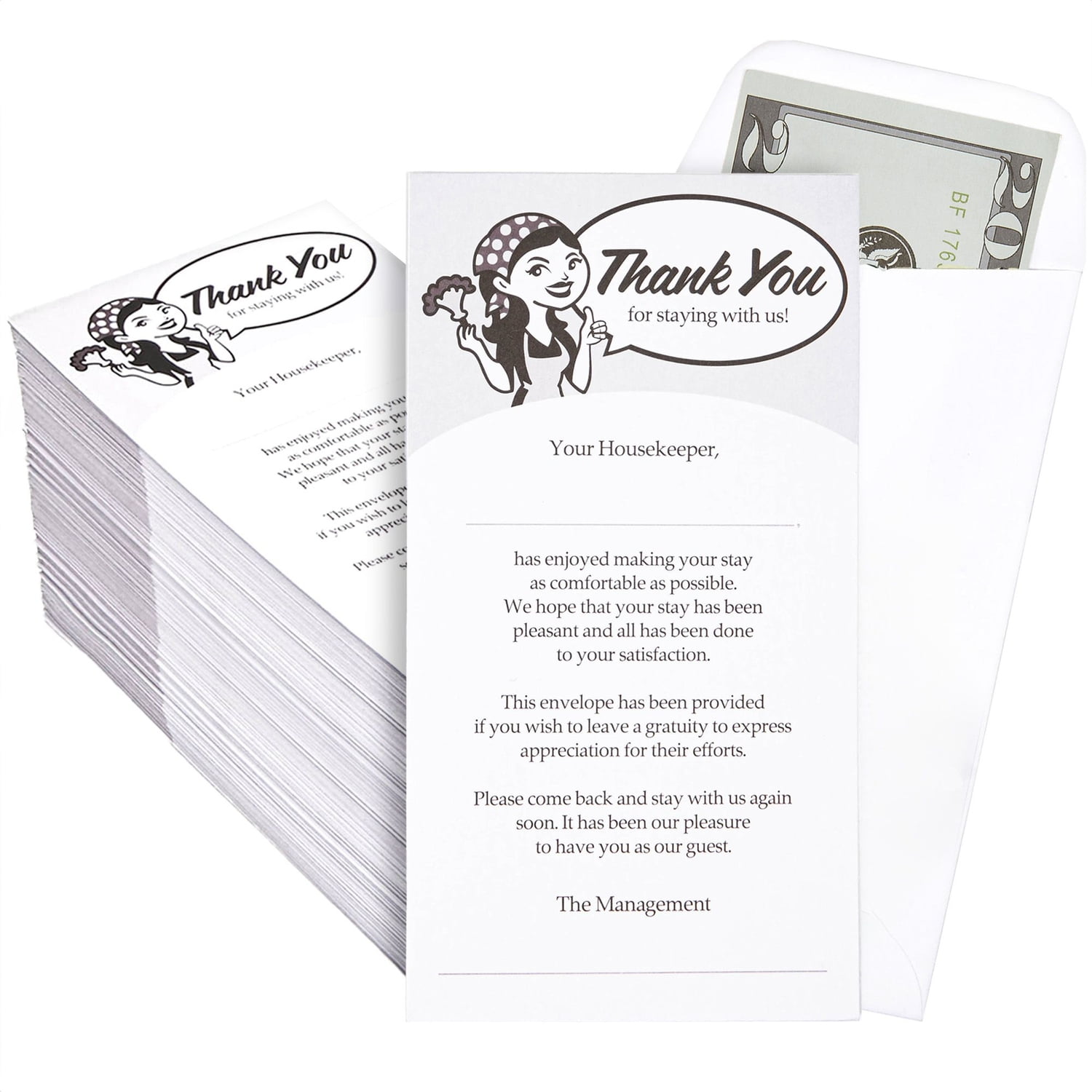 500 Pack Thank You Gratitude Envelopes for Tips, High Quality, Secure Sealing (3.5x6.5 in)