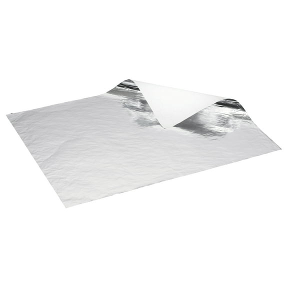 [500 Pack] Insulated Foil Sandwich Wrap 16 x 14 inches - Cushion Foil Wrap, Plain Silver, Aluminum Foil Wrap, Honeycomb Wrap Sheets for Sandwiches, Deli Square, Burger Wrap, to go, Restaurants, BBQ