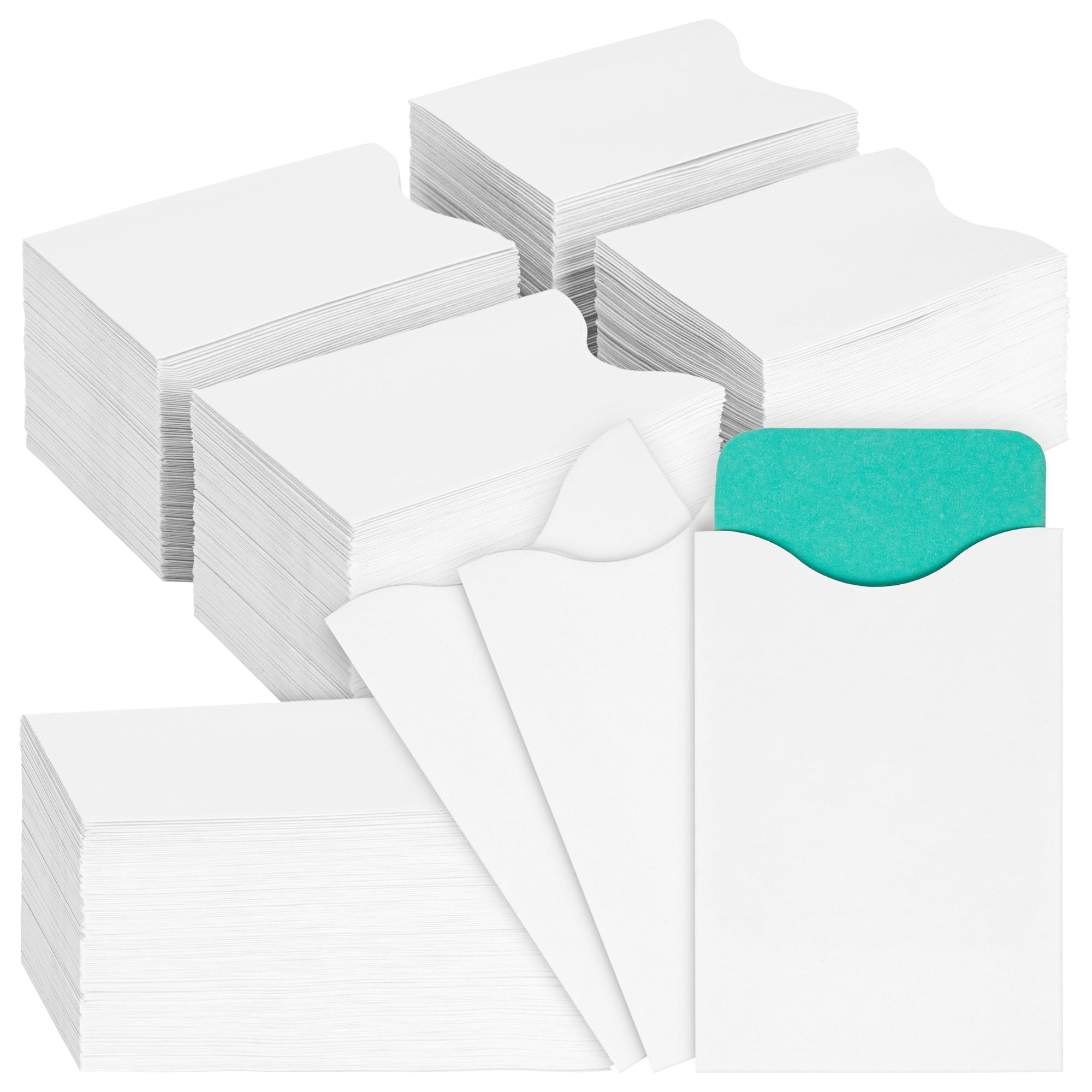 500 Pack Key Card Envelopes Sleeves White Blank Hotel Motel