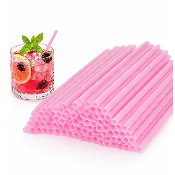 500 Pack Pink 5 Inch Short Cocktail Straws, Cute Drinking Straws for Bachelorette Party, Coffee, Martini & Margarita, Disposable Bar Straws