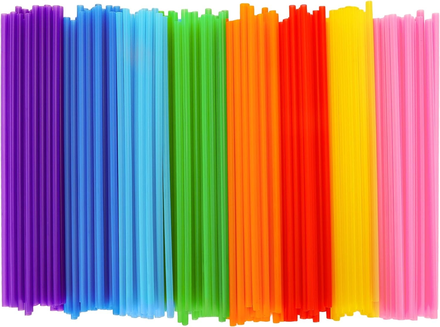 500 Pack Plastic Straws, 10.3'' Extra Long Disposable Straws Plastic Drinking Straws for Iced