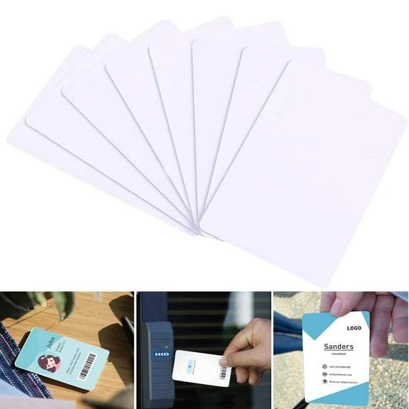 500 Pack-Premium Blank PVC Cards, Lumanious CR80 30Mil (CR8030) Graphic Quality White Plastic Cards for Most Photo ID Badge Printers