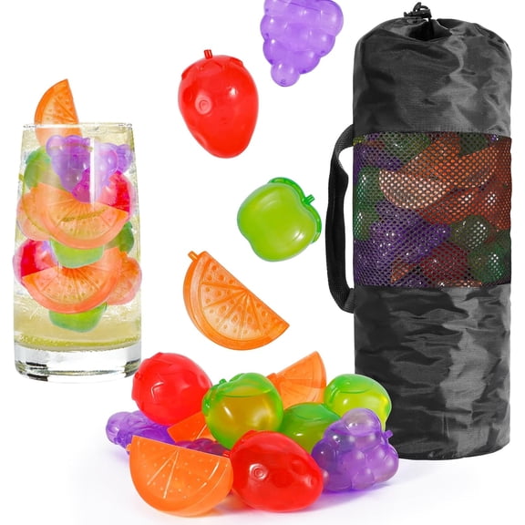 500 Pack Reusable Ice Cubes for Drinks, Plastic Ice Cubes, Refreezable & Washable Ice Cubes Reusable Without Diluting for Whiskey, Coffee, Parties, Camping & Ice Bath