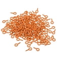thumbnail image 1 of 500 Pack Small Screw Eye Hooks Mini Eyelets Screws, 5x10x1.2mm, Orange Red, 1 of 5