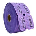 thumbnail image 1 of 500-Pack Tactical Draw Tickets, Double Roll, Event Tickets, Admission, Classroom Awards, Fundraising & Prizes - Purple, 1 of 5