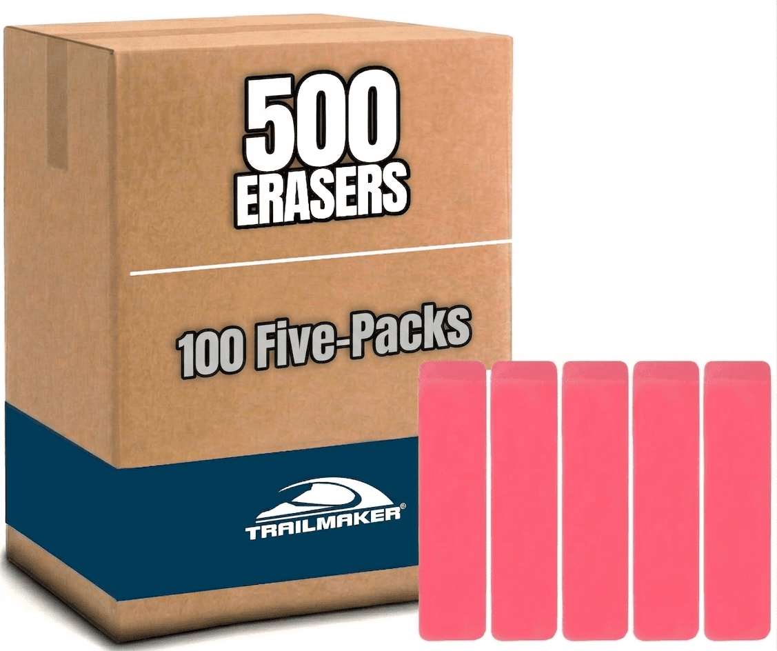 100 pack 5 Large Latex Free Pink Erasers for Writing, Note taking 500 Erasers Total