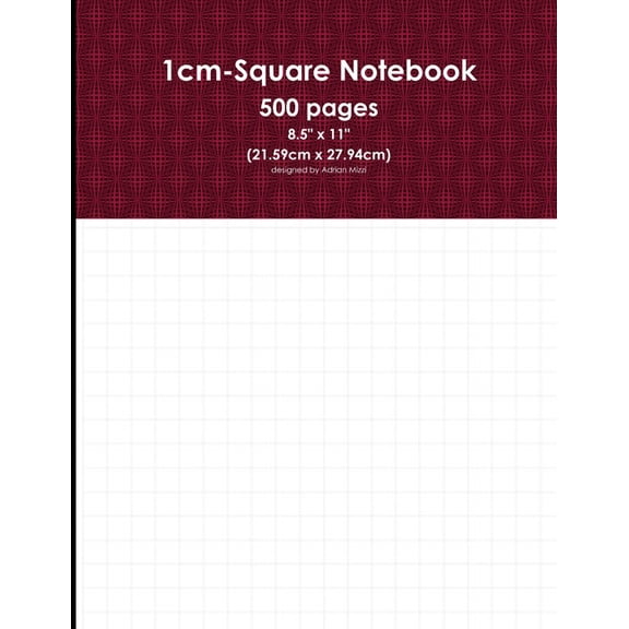 500 Page 1cm Square Notebook, (Paperback)