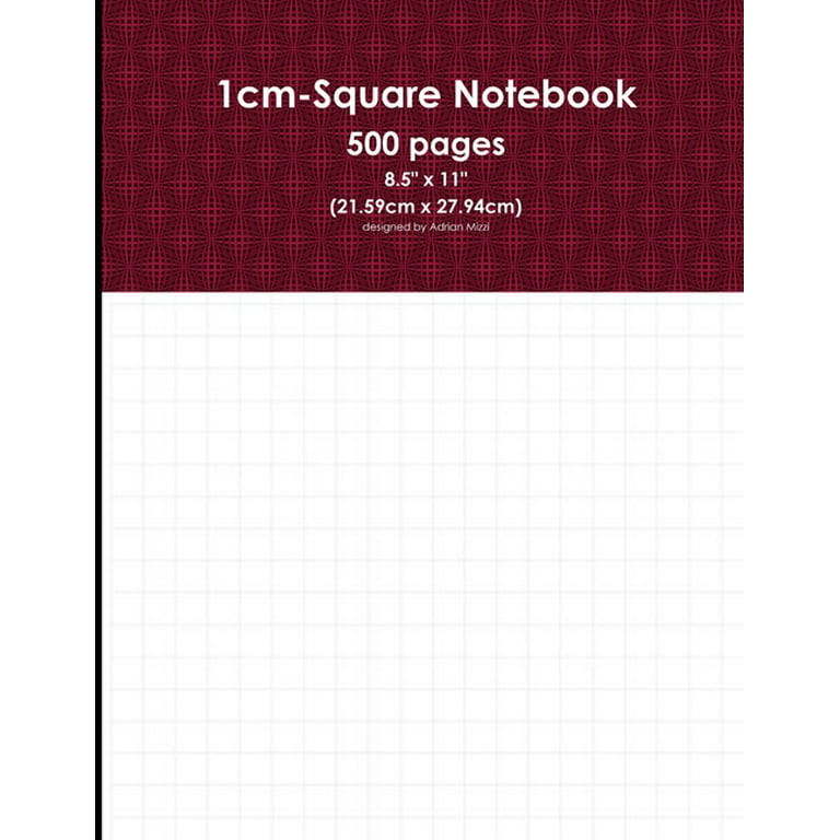 500 Page 1cm Square Notebook (Paperback)